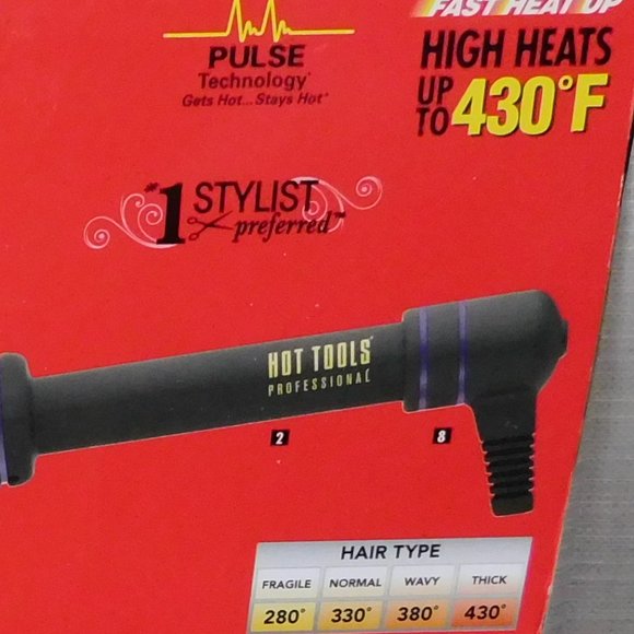 HOT TOOLS PRO CERAMIC 1 1/4" SALON CURLING IRON - Picture 8 of 10